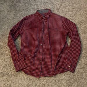 Mens American Eagle Button Up Flannel Shirt